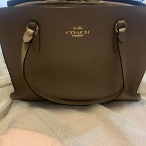 Authentic COACH Charlie Carryall in Taupe Pebble Leather
